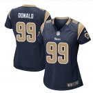 Women's Los Angels Rams #99 Aaron Donald game jersey navy blue