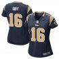 Women's Los Angels Rams #16 Jared Goff Football jersey navy blue
