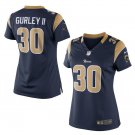 Women's Los Angels Rams #30 Todd Gurley Football jersey navy blue