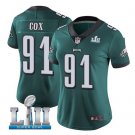 Women's Philadelphia Eagles #91 Fletcher Cox football jersey green