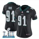 Women's Philadelphia Eagles #91 Fletcher Cox football jersey black