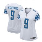 Women's Detroit Lions #9 Matthew Stafford game jersey white