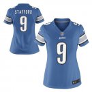 Women's Detroit Lions #9 Matthew Stafford game jersey blue
