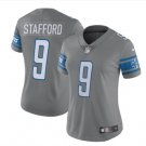 Women's Detroit Lions #9 Matthew Stafford game jersey gray