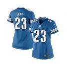 women's Detroit Lions #23 Darius Slay game jersey blue