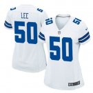 Women's Dallas Cowboys #50 Sean Lee game jersey white blue