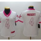Women's Dallas Cowboys #4 Dak Prescott white fashion jersey