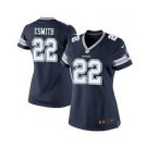 Women's Dallas Cowboys #22 Emmitt Smith Football jersey navy blue