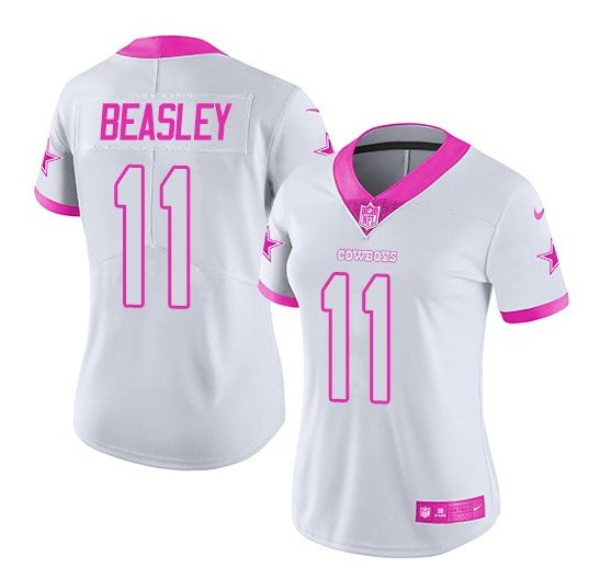 Women's Dallas Cowboys #11 Cole Beasley white fashion jersey
