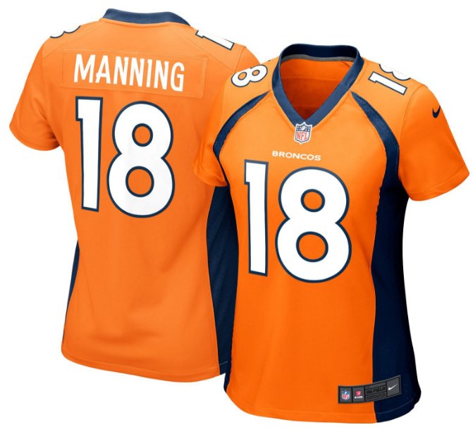 Women's Denver Broncos #18 Peyton Manning Orange Limited football Jersey
