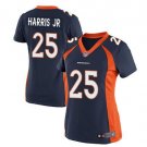 Women's Danver Broncos #25 Chris Harris JR blue fashion jersey