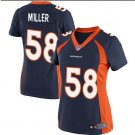 Women's Danver Broncos #58 Von Miller game jersey blue