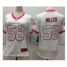 Women's Danver Broncos #58 Von Miller white fashion jersey