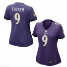 Women's Baltimore Ravens #9 Justin Tucker Purple Game football Jersey