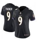 Women's Baltimore Ravens #9 Justin Tucker Football jersey black