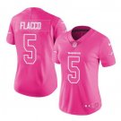 Women Baltimore Ravens #5 Joe Flacco pink fashion jersey
