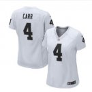 Women's Oakland Raiders #4 Derek Carr game jersey white