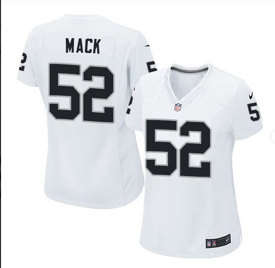 Women's Raiders #52 Khalil Mack White jersey
