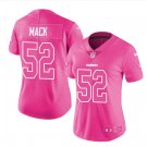 Women's Raiders #52 Khalil Mack pink fashion jersey