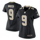 Women's New Orleans Saints #9 Drew Brees game jersey black