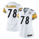 Women's Steelers #78 Alejandro Villanueva football jersey white