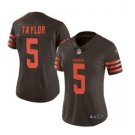 Women's Cleveland Browns #5 Tyrod Taylor football jersey brown
