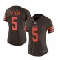 Women's Cleveland Browns #5 Tyrod Taylor football jersey brown