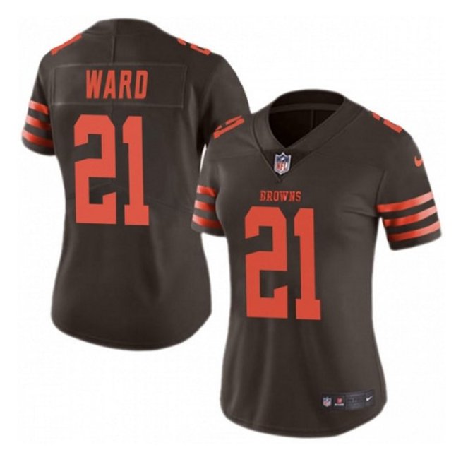 Women's Cleveland Browns 21 Denzel Ward Jersey