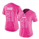 Women's Cleveland Browns 21 Denzel Ward Jersey pink fahion