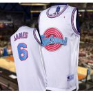 Men's Big dunk #6 LEBRON JAMES White Jersey Throwback