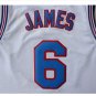 Men's Big dunk #6 LEBRON JAMES White Jersey Throwback