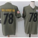 Men's Steelers #78 Alejandro Villanueva salute to service jersey olive
