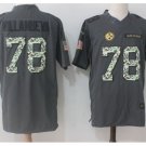 Men's Steelers #78 Alejandro Villanueva salute to service jersey olive