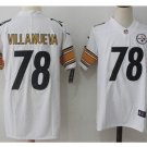 Men's Steelers #78 Alejandro Villanueva color rush Limited jersey white