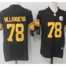 Men's Steelers #78 Alejandro Villanueva color rush Limited jersey black