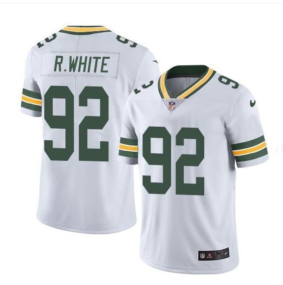 Men's Reggie White Packers 92 color rush Limited jersey white