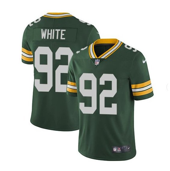 Men's Reggie White Packers 92 color rush Limited jersey green
