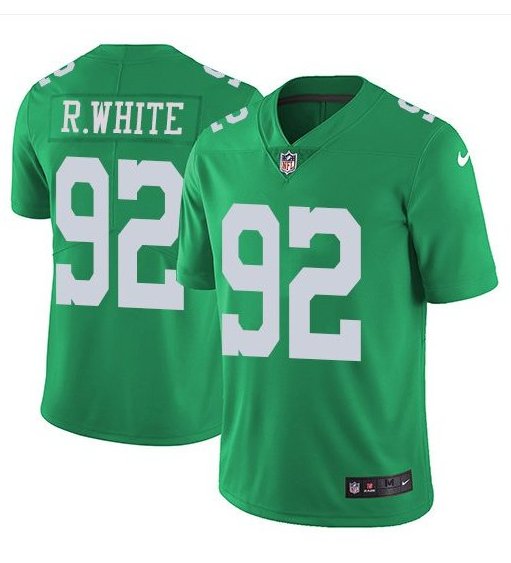 Men's Reggie White Eagles 92 color rush Limited jersey green