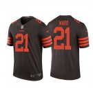 Men's Browns #21 Denzel Ward color rush Limited jersey brown