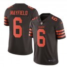 Men's Browns #6 Baker Mayfield color rush Limited jersey brown