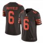 Men's Browns #6 Baker Mayfield color rush Limited jersey brown