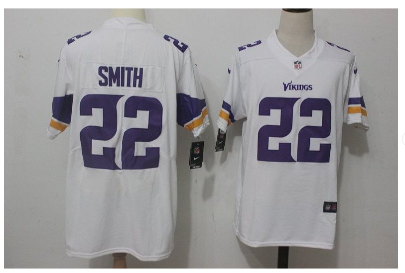 Men's Vikings #22 Harrison Smith color rush Limited jersey white