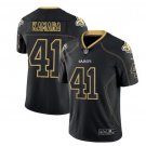 Men's New Orleans Saints 41 Alvin Kamara Black color rush Limited lights out jersey