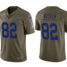 Men's Dallas Cowboys #82 Jason Witten salute to service jersey olive