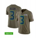 Mens Seahawks 3 Russell Wilson salute to service jersey olive