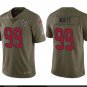 Men's Houston Texans #99 JJ Watt salute to service jersey olive