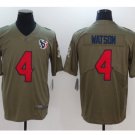Men's Texans #4 Deshaun Watson salute to service jersey olive