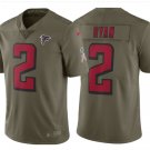 Men's Atlanta Falcons #2 Matt Ryan salute to service jersey olive