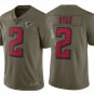 Men's Atlanta Falcons #2 Matt Ryan salute to service jersey olive
