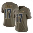 Men's Charges #17 Philip Rivers salute to service jersey olive